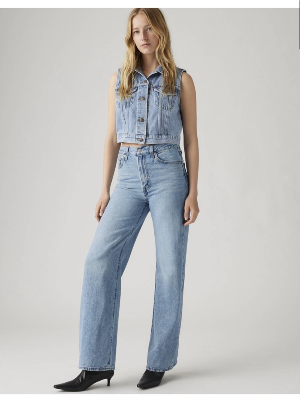 Levi's Light Blue Wide Leg Jeans